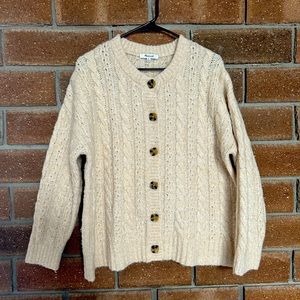 Madewell Women’s Cableknit Cardigan Sweater | Medium